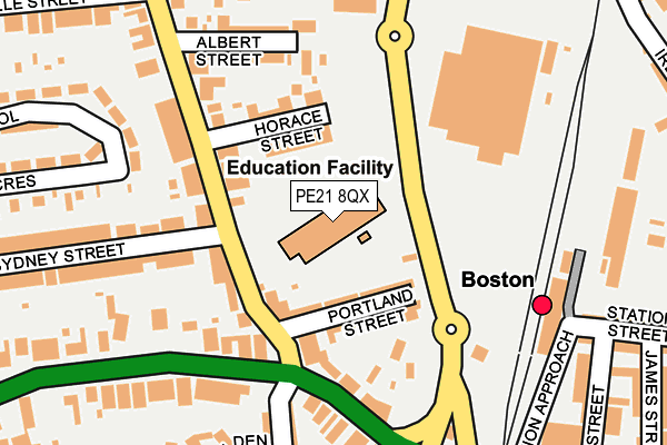 PE21 8QX map - OS OpenMap – Local (Ordnance Survey) PE21 8QX map - OS OpenMap – Local (Ordnance Survey)