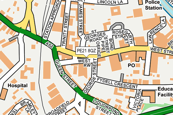PE21 8QZ map - OS OpenMap – Local (Ordnance Survey) PE21 8QZ map - OS OpenMap – Local (Ordnance Survey)
