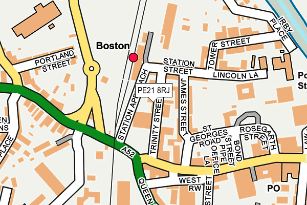 PE21 8RJ map - OS OpenMap – Local (Ordnance Survey) PE21 8RJ map - OS OpenMap – Local (Ordnance Survey)