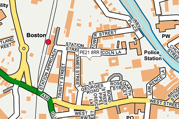 PE21 8RR map - OS OpenMap – Local (Ordnance Survey) PE21 8RR map - OS OpenMap – Local (Ordnance Survey)