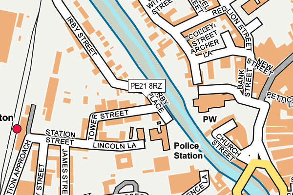 PE21 8RZ map - OS OpenMap – Local (Ordnance Survey) PE21 8RZ map - OS OpenMap – Local (Ordnance Survey)