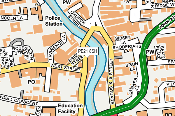 PE21 8SH map - OS OpenMap – Local (Ordnance Survey) PE21 8SH map - OS OpenMap – Local (Ordnance Survey)