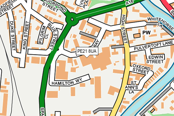 PE21 8UA map - OS OpenMap – Local (Ordnance Survey) PE21 8UA map - OS OpenMap – Local (Ordnance Survey)