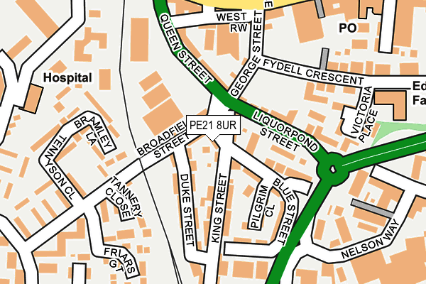 PE21 8UR map - OS OpenMap – Local (Ordnance Survey) PE21 8UR map - OS OpenMap – Local (Ordnance Survey)