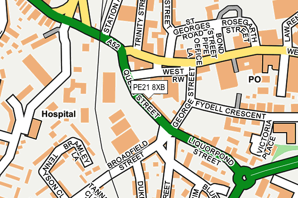 PE21 8XB map - OS OpenMap – Local (Ordnance Survey) PE21 8XB map - OS OpenMap – Local (Ordnance Survey)