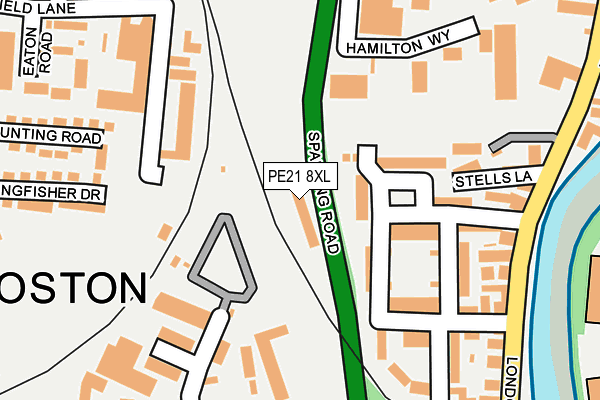 PE21 8XL map - OS OpenMap – Local (Ordnance Survey) PE21 8XL map - OS OpenMap – Local (Ordnance Survey)