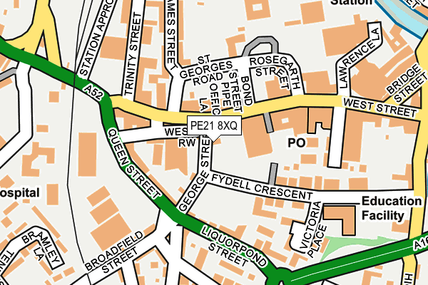 PE21 8XQ map - OS OpenMap – Local (Ordnance Survey) PE21 8XQ map - OS OpenMap – Local (Ordnance Survey)