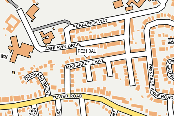PE21 9AL map - OS OpenMap – Local (Ordnance Survey) PE21 9AL map - OS OpenMap – Local (Ordnance Survey)