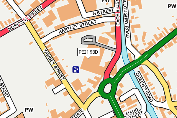 PE21 9BD map - OS OpenMap – Local (Ordnance Survey) PE21 9BD map - OS OpenMap – Local (Ordnance Survey)