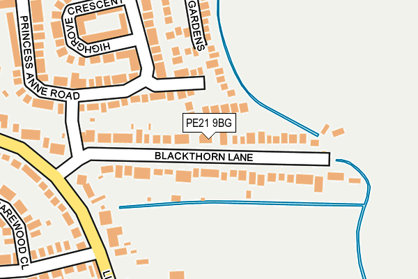 PE21 9BG map - OS OpenMap – Local (Ordnance Survey) PE21 9BG map - OS OpenMap – Local (Ordnance Survey)