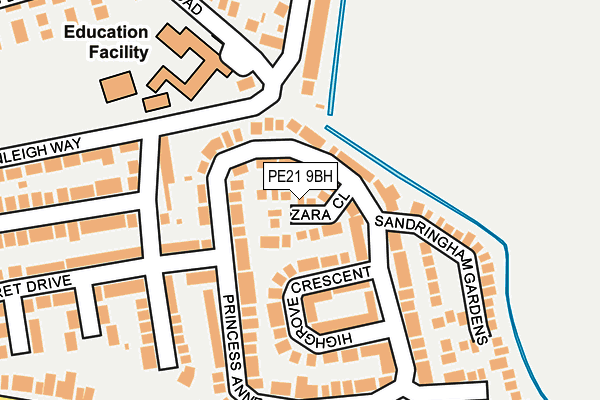 PE21 9BH map - OS OpenMap – Local (Ordnance Survey) PE21 9BH map - OS OpenMap – Local (Ordnance Survey)