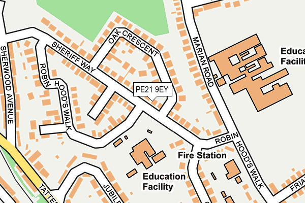 PE21 9EY map - OS OpenMap – Local (Ordnance Survey) PE21 9EY map - OS OpenMap – Local (Ordnance Survey)