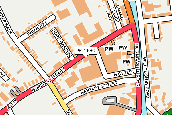 PE21 9HQ map - OS OpenMap – Local (Ordnance Survey) PE21 9HQ map - OS OpenMap – Local (Ordnance Survey)