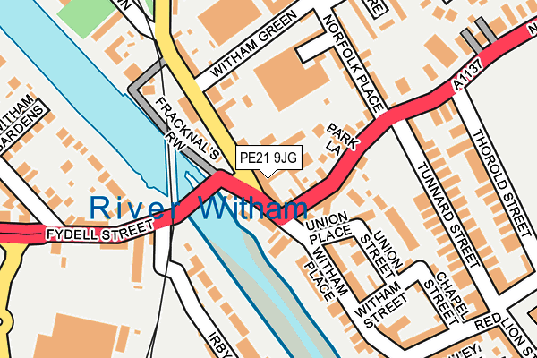 PE21 9JG map - OS OpenMap – Local (Ordnance Survey) PE21 9JG map - OS OpenMap – Local (Ordnance Survey)