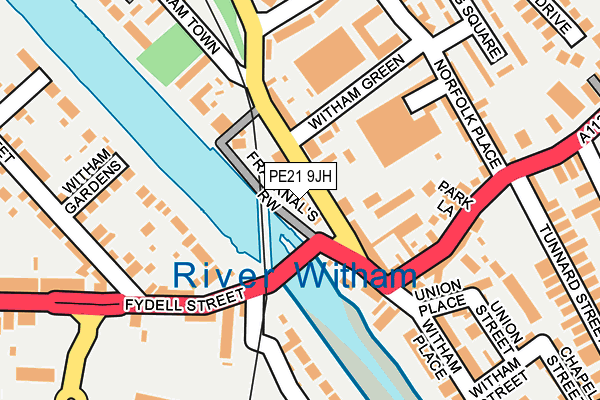 PE21 9JH map - OS OpenMap – Local (Ordnance Survey) PE21 9JH map - OS OpenMap – Local (Ordnance Survey)