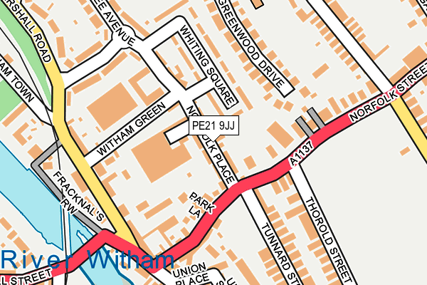 PE21 9JJ map - OS OpenMap – Local (Ordnance Survey) PE21 9JJ map - OS OpenMap – Local (Ordnance Survey)