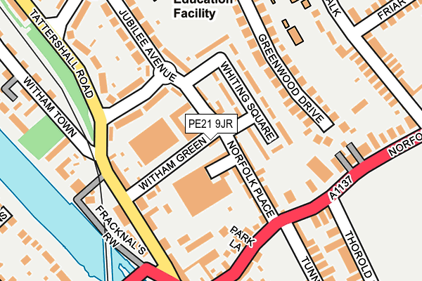 PE21 9JR map - OS OpenMap – Local (Ordnance Survey) PE21 9JR map - OS OpenMap – Local (Ordnance Survey)