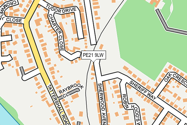 PE21 9LW map - OS OpenMap – Local (Ordnance Survey) PE21 9LW map - OS OpenMap – Local (Ordnance Survey)
