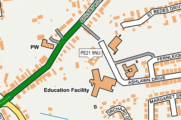 PE21 9NU map - OS OpenMap – Local (Ordnance Survey) PE21 9NU map - OS OpenMap – Local (Ordnance Survey)