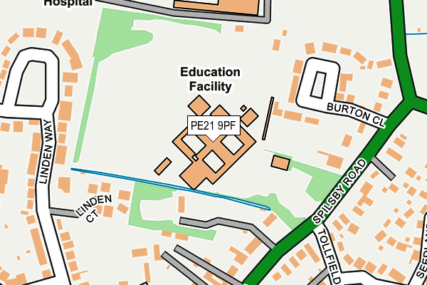 PE21 9PF map - OS OpenMap – Local (Ordnance Survey) PE21 9PF map - OS OpenMap – Local (Ordnance Survey)