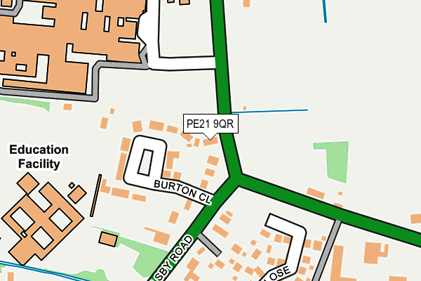PE21 9QR map - OS OpenMap – Local (Ordnance Survey) PE21 9QR map - OS OpenMap – Local (Ordnance Survey)