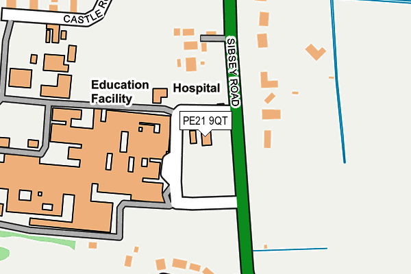 PE21 9QT map - OS OpenMap – Local (Ordnance Survey) PE21 9QT map - OS OpenMap – Local (Ordnance Survey)