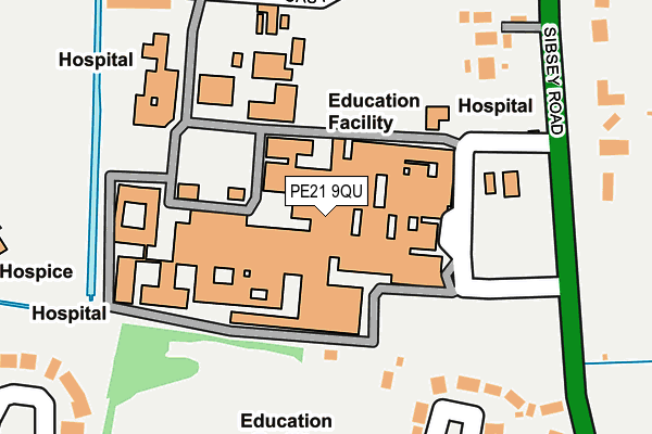 PE21 9QU map - OS OpenMap – Local (Ordnance Survey) PE21 9QU map - OS OpenMap – Local (Ordnance Survey)