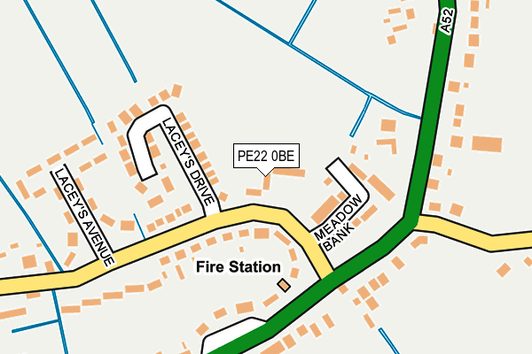 PE22 0BE map - OS OpenMap – Local (Ordnance Survey) PE22 0BE map - OS OpenMap – Local (Ordnance Survey)