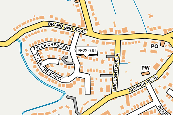 PE22 0JU map - OS OpenMap – Local (Ordnance Survey) PE22 0JU map - OS OpenMap – Local (Ordnance Survey)