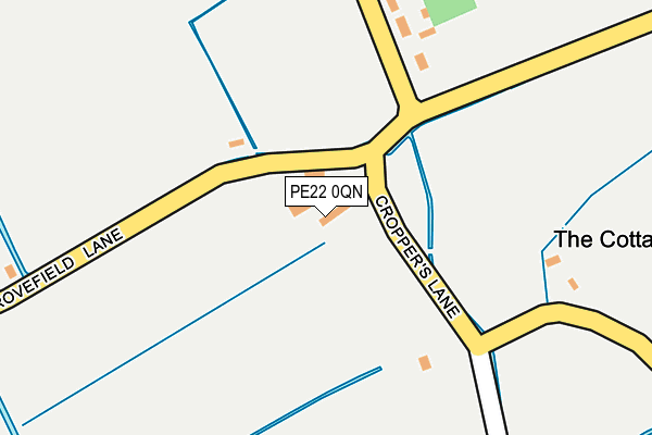 PE22 0QN map - OS OpenMap – Local (Ordnance Survey) PE22 0QN map - OS OpenMap – Local (Ordnance Survey)