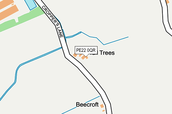 PE22 0QR map - OS OpenMap – Local (Ordnance Survey) PE22 0QR map - OS OpenMap – Local (Ordnance Survey)