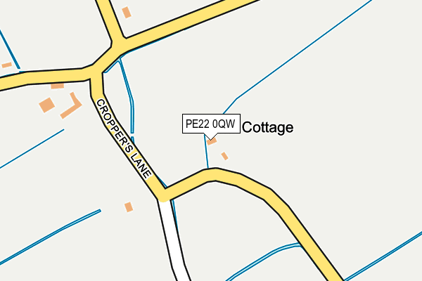 PE22 0QW map - OS OpenMap – Local (Ordnance Survey) PE22 0QW map - OS OpenMap – Local (Ordnance Survey)