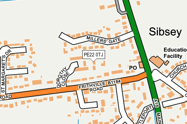 PE22 0TJ map - OS OpenMap – Local (Ordnance Survey) PE22 0TJ map - OS OpenMap – Local (Ordnance Survey)