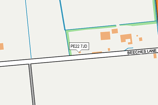 PE22 7JD map - OS OpenMap – Local (Ordnance Survey) PE22 7JD map - OS OpenMap – Local (Ordnance Survey)