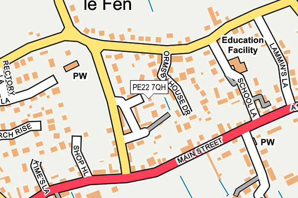 PE22 7QH map - OS OpenMap – Local (Ordnance Survey) PE22 7QH map - OS OpenMap – Local (Ordnance Survey)
