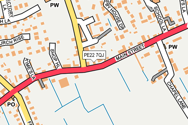 PE22 7QJ map - OS OpenMap – Local (Ordnance Survey) PE22 7QJ map - OS OpenMap – Local (Ordnance Survey)