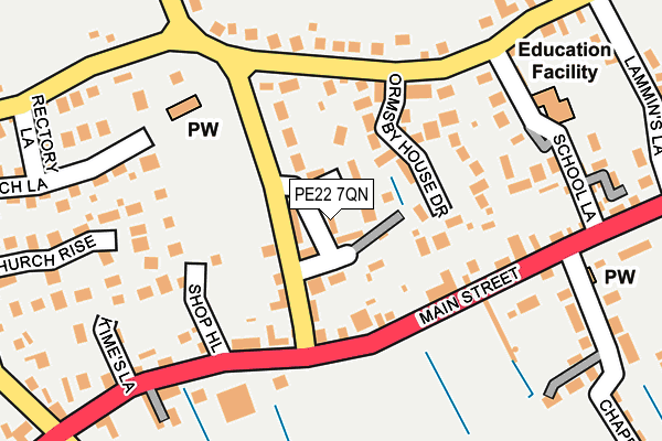 PE22 7QN map - OS OpenMap – Local (Ordnance Survey) PE22 7QN map - OS OpenMap – Local (Ordnance Survey)