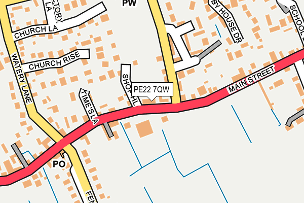 PE22 7QW map - OS OpenMap – Local (Ordnance Survey) PE22 7QW map - OS OpenMap – Local (Ordnance Survey)