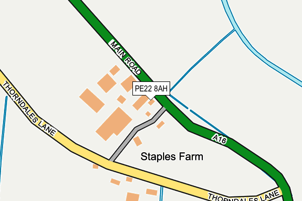 PE22 8AH map - OS OpenMap – Local (Ordnance Survey) PE22 8AH map - OS OpenMap – Local (Ordnance Survey)