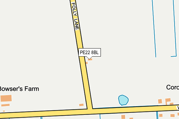 PE22 8BL map - OS OpenMap – Local (Ordnance Survey) PE22 8BL map - OS OpenMap – Local (Ordnance Survey)