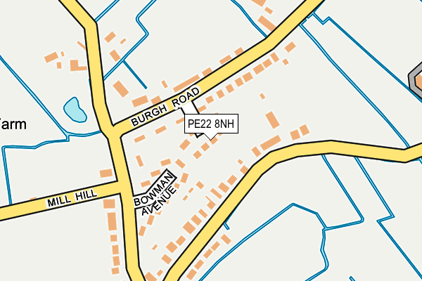 PE22 8NH map - OS OpenMap – Local (Ordnance Survey) PE22 8NH map - OS OpenMap – Local (Ordnance Survey)
