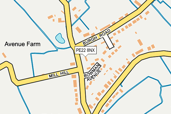 PE22 8NX map - OS OpenMap – Local (Ordnance Survey) PE22 8NX map - OS OpenMap – Local (Ordnance Survey)