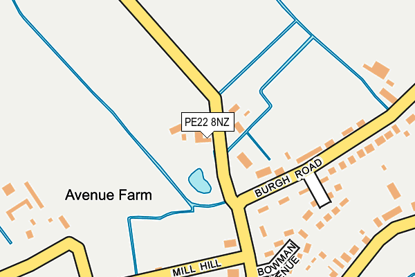 PE22 8NZ map - OS OpenMap – Local (Ordnance Survey) PE22 8NZ map - OS OpenMap – Local (Ordnance Survey)
