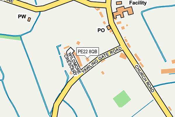 PE22 8QB map - OS OpenMap – Local (Ordnance Survey) PE22 8QB map - OS OpenMap – Local (Ordnance Survey)