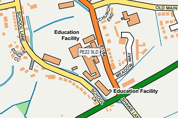 PE22 9LD map - OS OpenMap – Local (Ordnance Survey) PE22 9LD map - OS OpenMap – Local (Ordnance Survey)