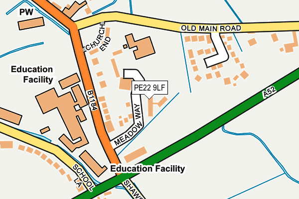 PE22 9LF map - OS OpenMap – Local (Ordnance Survey) PE22 9LF map - OS OpenMap – Local (Ordnance Survey)