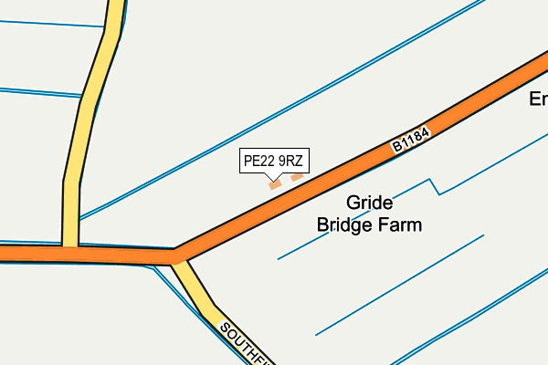 PE22 9RZ map - OS OpenMap – Local (Ordnance Survey) PE22 9RZ map - OS OpenMap – Local (Ordnance Survey)