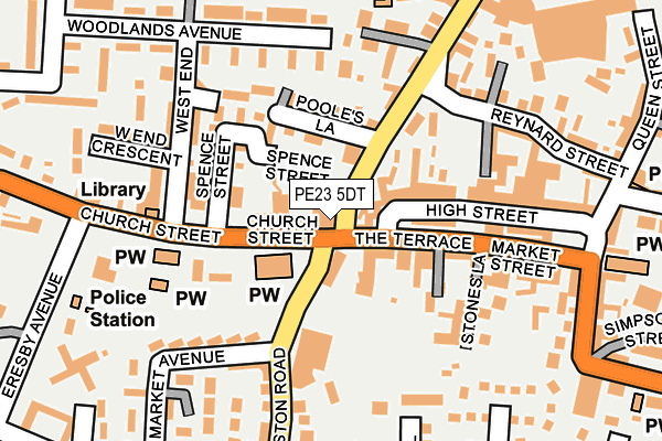 PE23 5DT map - OS OpenMap – Local (Ordnance Survey) PE23 5DT map - OS OpenMap – Local (Ordnance Survey)