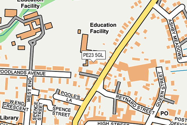 PE23 5GL map - OS OpenMap – Local (Ordnance Survey) PE23 5GL map - OS OpenMap – Local (Ordnance Survey)
