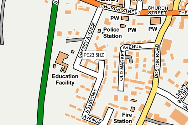 PE23 5HZ map - OS OpenMap – Local (Ordnance Survey) PE23 5HZ map - OS OpenMap – Local (Ordnance Survey)